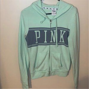PINK | mint green hoodie